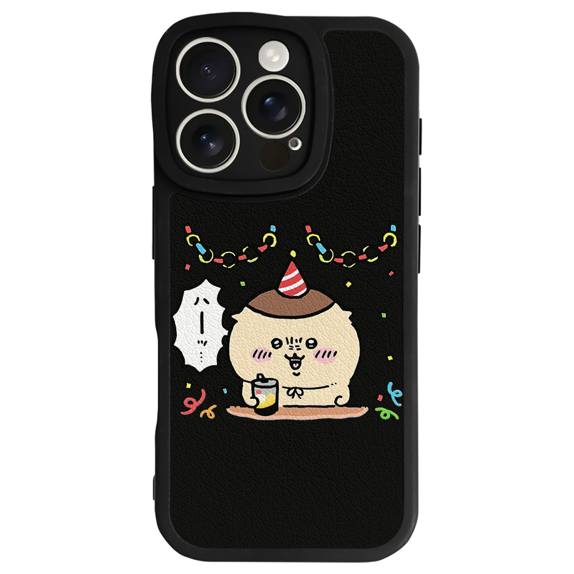 （画像用） ちいかわ くりまんじゅう Chii-kawa kuri manjū 【iPhone 16シリーズ対応】シリコンスマホケース（レザー調） 材質：シリコン
